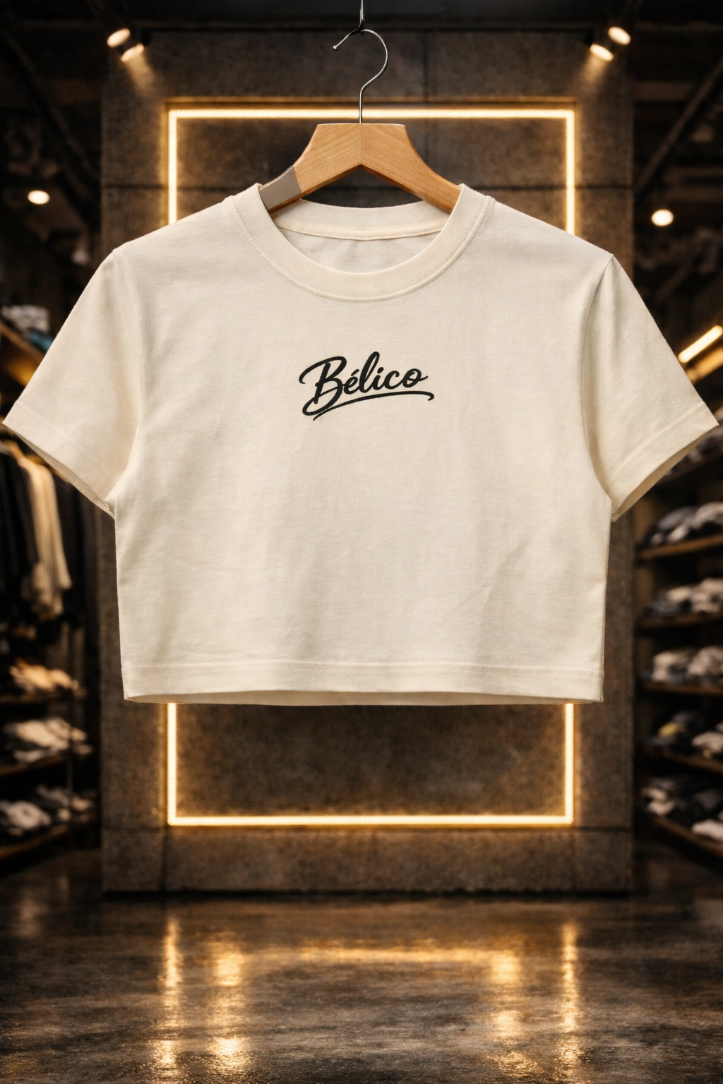 Crop Top Beige 100% algodón