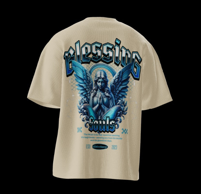 Camiseta Bélico Estampada 320 gramos Marfil