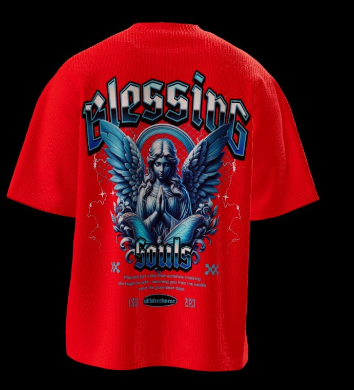 Camiseta Bélico Estampada 320 gramos Rojo