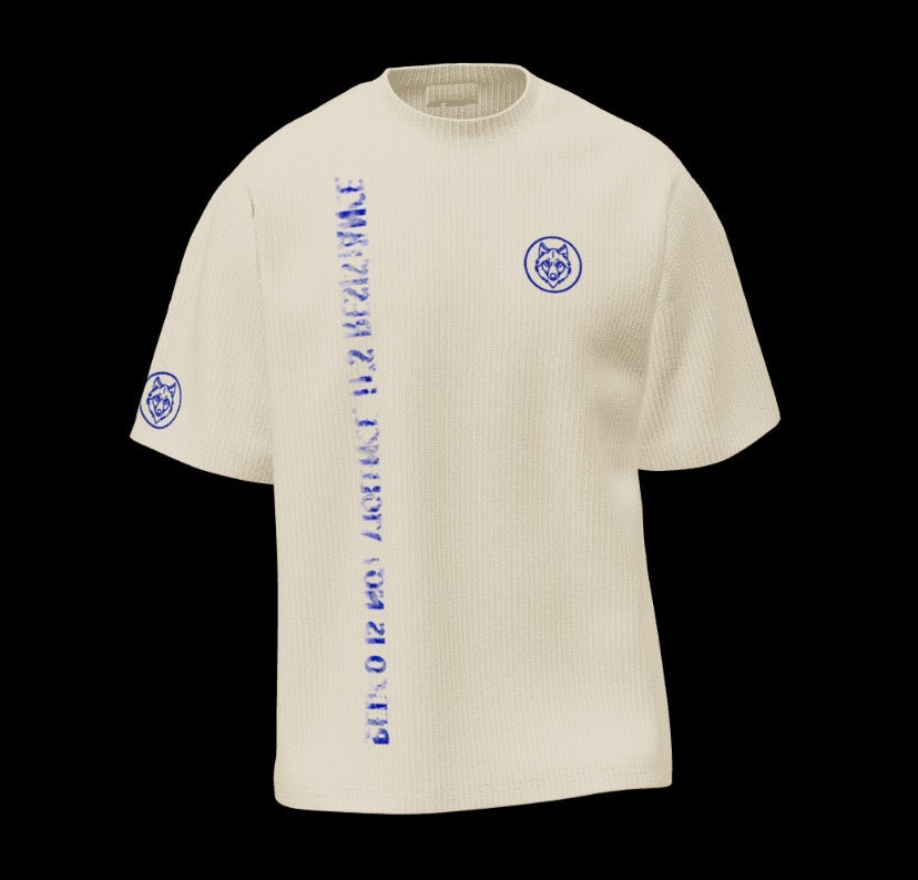 Camiseta Bélico Estampada 320 gramos Marfil