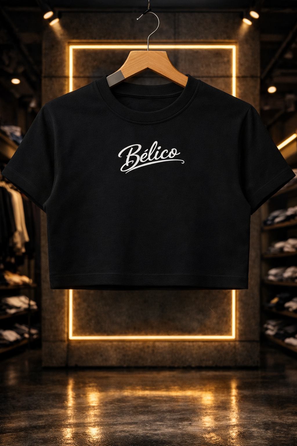 Crop Top Negro 100% algodón