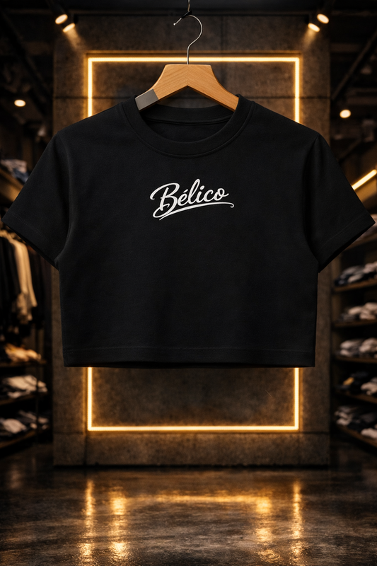 Crop Top Negro 100% algodón