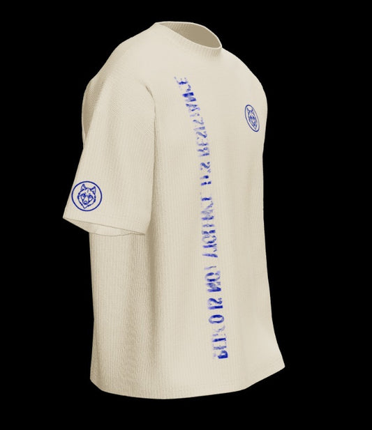 Camiseta Bélico Estampada 320 gramos Marfil