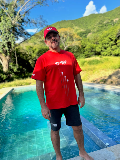 Camiseta Bélico Roja Estampada 260 gramos