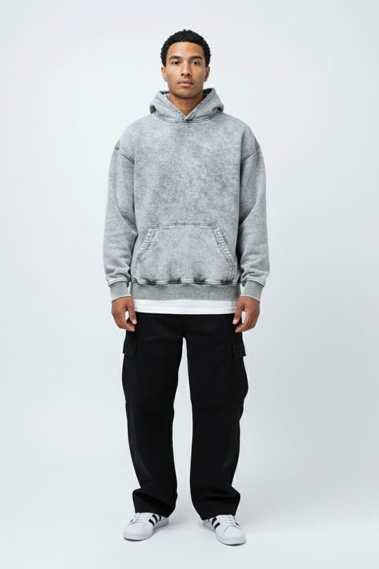 Buzo Bélico Gris Acid Wash Importado 430 gramos