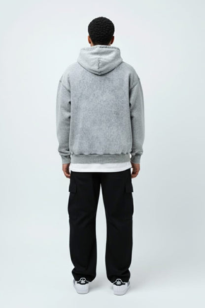 Buzo Bélico Gris Acid Wash Importado 430 gramos